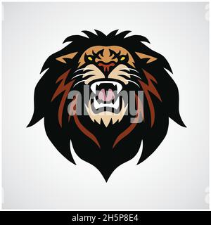 Lion Head Logo Esport Sports Mascot Vector Design Stock Vector