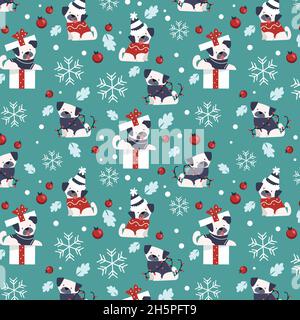 funny christmas pattern vector design illustration Stock Vector