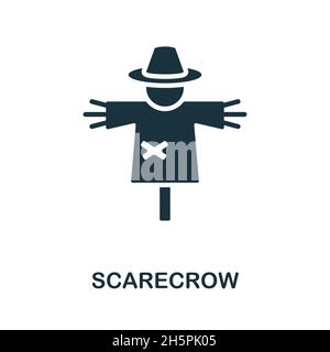 Scarecrow icon. Monochrome sign from farming collection. Creative Scarecrow icon illustration for web design, infographics and more Stock Vector