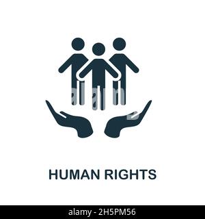 Human Rights icon. Monochrome sign from human rights collection. Creative Human Rights icon illustration for web design, infographics and more Stock Vector