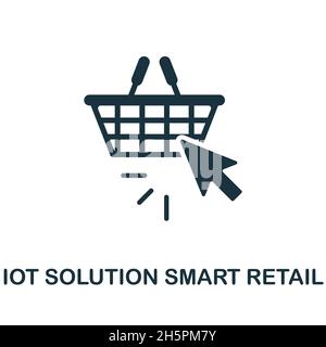 Smart Retail icon. Monochrome sign from iot solution collection. Creative Smart Retail icon illustration for web design, infographics and more Stock Vector