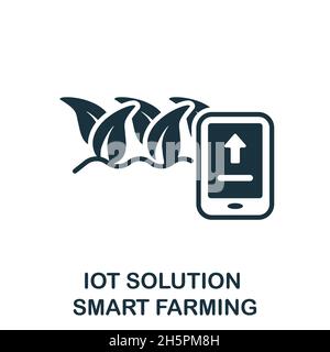 Smart Farming icon. Monochrome sign from iot solution collection. Creative Smart Farming icon illustration for web design, infographics and more Stock Vector