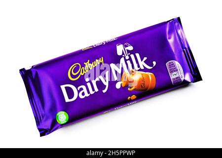 Cadbury's Dairy Milk Chocolate Bar Stock Photo
