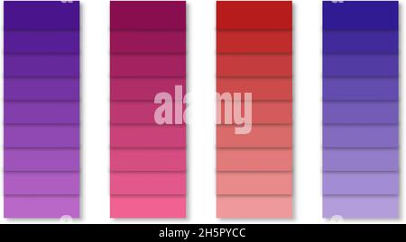 color palette with shade in the style of flat Stock Vector