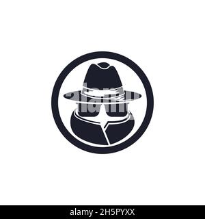 Anonymous vector isolated icon, security connection service symbol illustration. Stock Vector