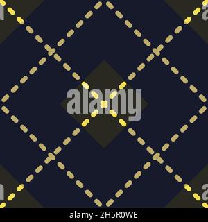 Plaid textile seamless pattern background lumberjack cloth vector isolated illustration. Stock Vector