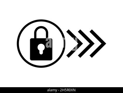 Unlock slide vector swipe digital button, slider icon of phone device symbol isolated illustration. Stock Vector
