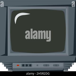 appliances, old TV 90s in flat style, vector Stock Vector