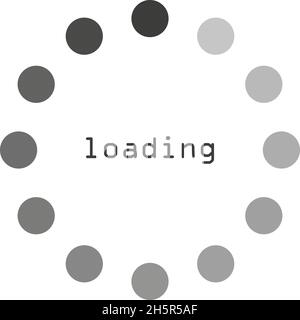 download and loading icon with text, vector illustration Stock Vector