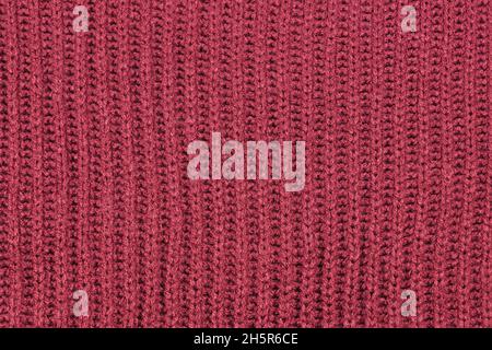 Close up of knitted pattern on blue wool pullover Stock Photo