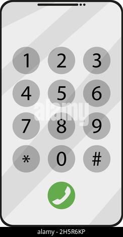 Interface keypad, numbers icon. Vector illustration, flat design Stock ...