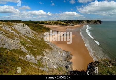 Three Cliffs Bay, Gower South Wales UK Stock Photo