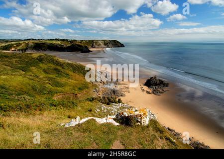 Three Cliffs Bay, Gower South Wales UK Stock Photo