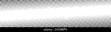 Halftone dotted vector black and white background, pop art comix wallpaper element decoration illustration Stock Vector