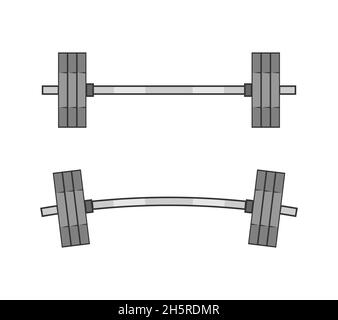 barbell illustration with barbell for lifestyle design. Abstract vector background. Gym equipment. Stock Vector