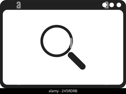Search icon for wabsite page design. Line vector. Website information. Button icon. Stock Vector