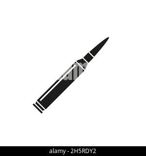 Cartridge bullet icon, great design for any purposes. Vector illustration. Fire icon. Stock Vector