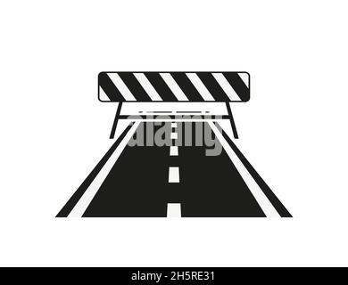 The barrier. Vector illustration of a closed barrier. Flat style Stock ...