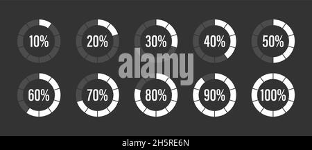 Progress load set loader. Vector progress loading bar set. Vector isolated icon Stock Vector