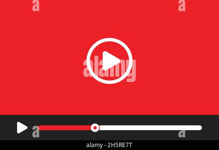 Video player social networks, great design for any purposes. Web site vector illustration Stock Vector
