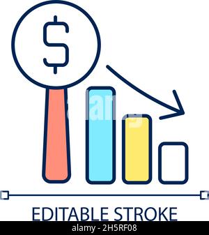 Dutch auction RGB color icon Stock Vector