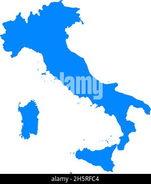 Italy map geography concept. Flat vector icon. White background, isolated. Stock Vector