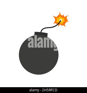 Bomb flat, great design for any purposes. Vector illustration flat design style. Stock Vector