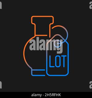 Lot gradient vector icon for dark theme Stock Vector