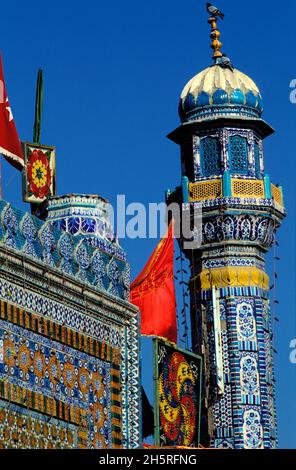 Pakistan, Sind province, Sehwan e Sharif, Sufi saint Lal Shabaz Qalandar shrine, annual Urs festival Stock Photo