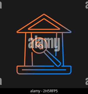 Auction house gradient vector icon for dark theme Stock Vector
