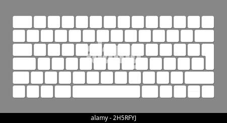 Vector white mobile computer keyboard, keypad. Template of portable keyboard  illustration Stock Vector Image & Art - Alamy