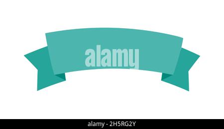 Ribbon in flat style. Retro vintage vector isolated illustration Stock Vector