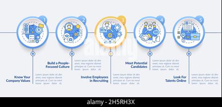 Attracting top talents vector infographic template Stock Vector
