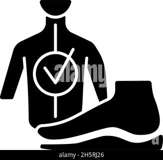 Orthotics black glyph icon Stock Vector