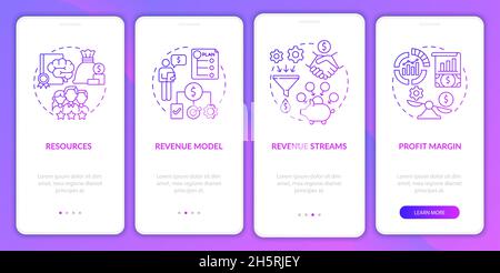 Business model essentials onboarding mobile app page screen Stock ...