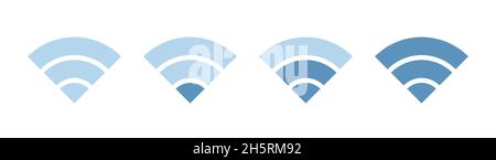 Wi-Fi icon for concept design. Vector isolated set flat illustration Stock Vector