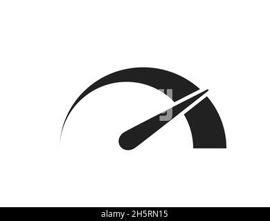 Speedometer icon for web design. Isolated vector illustration in flat style Stock Vector