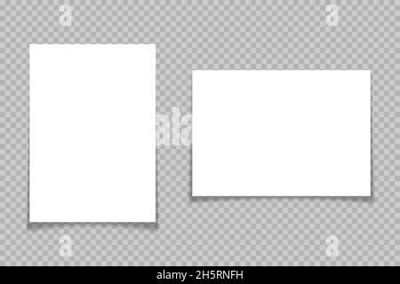 Blank a4 sheet white paper with shadow Royalty Free Vector