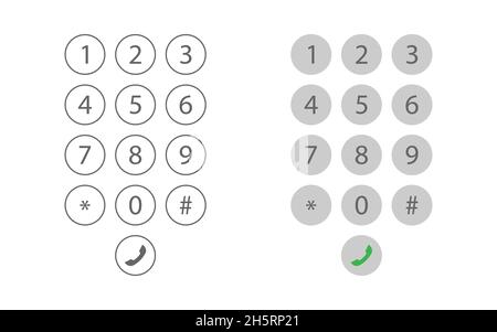 Phone keypad user button, symbol, sign in flat style. Vector illustration Stock Vector