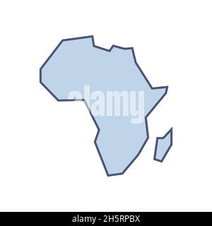 Abstract Africa map icon in flat style. Isolated vector illustration Stock Vector