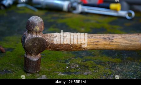 Close-up of carpentry equipment Stock Photo
