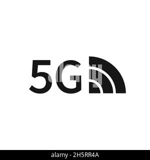 5g icon internet technology. Isolated vector illustration in flat style Stock Vector