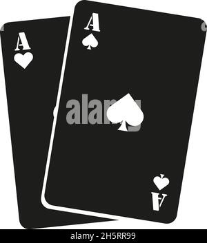 Playing cards isolated icon. Vector illustration object in flat style Stock Vector
