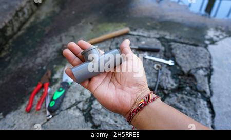 Close-up of carpentry equipment Stock Photo