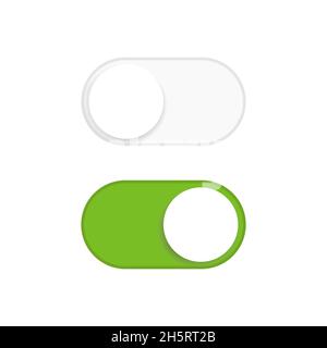 Switch button on and off icon. Isolated vector illustration Stock Vector