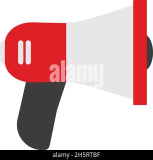 Loudspeak isolated icon in cartoon style. Vector graphic illustration. Stock Vector