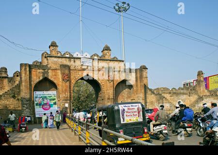 01 08 2018 Stone Stapes Jatpura Gate From Inside Moharli Chandrapur Maharashtra India Stock Photo