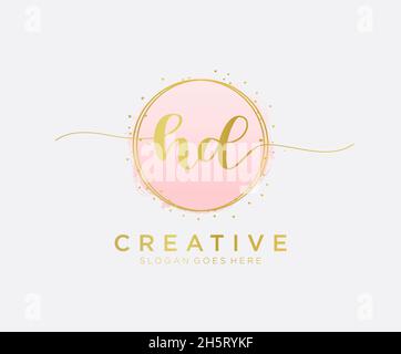 HD feminine logo. Usable for Nature, Salon, Spa, Cosmetic and Beauty Logos. Flat Vector Logo Design Template Element. Stock Vector