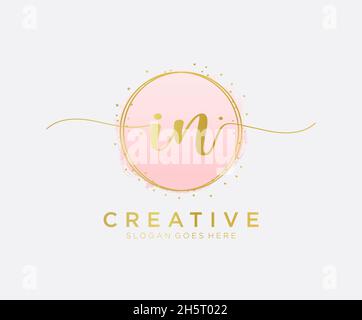 Initial VL feminine logo. Usable for Nature, Salon, Spa, Cosmetic