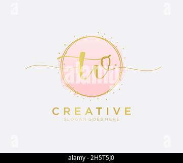 TV feminine logo. Usable for Nature, Salon, Spa, Cosmetic and Beauty Logos. Flat Vector Logo Design Template Element. Stock Vector